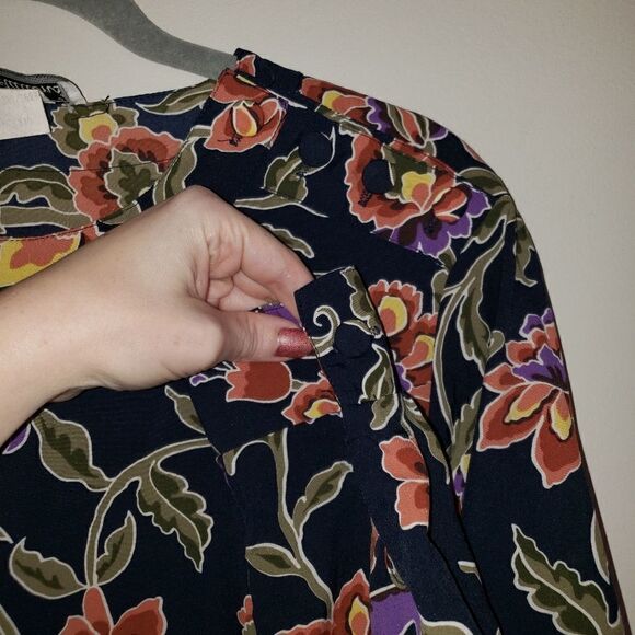 NOTATIONS VINTAGE BLOUSE FLORAL PRINT SIZE 10 - Picture 4 of 5